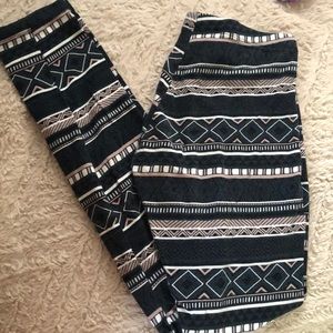 Green Aztec Inspired Leggings